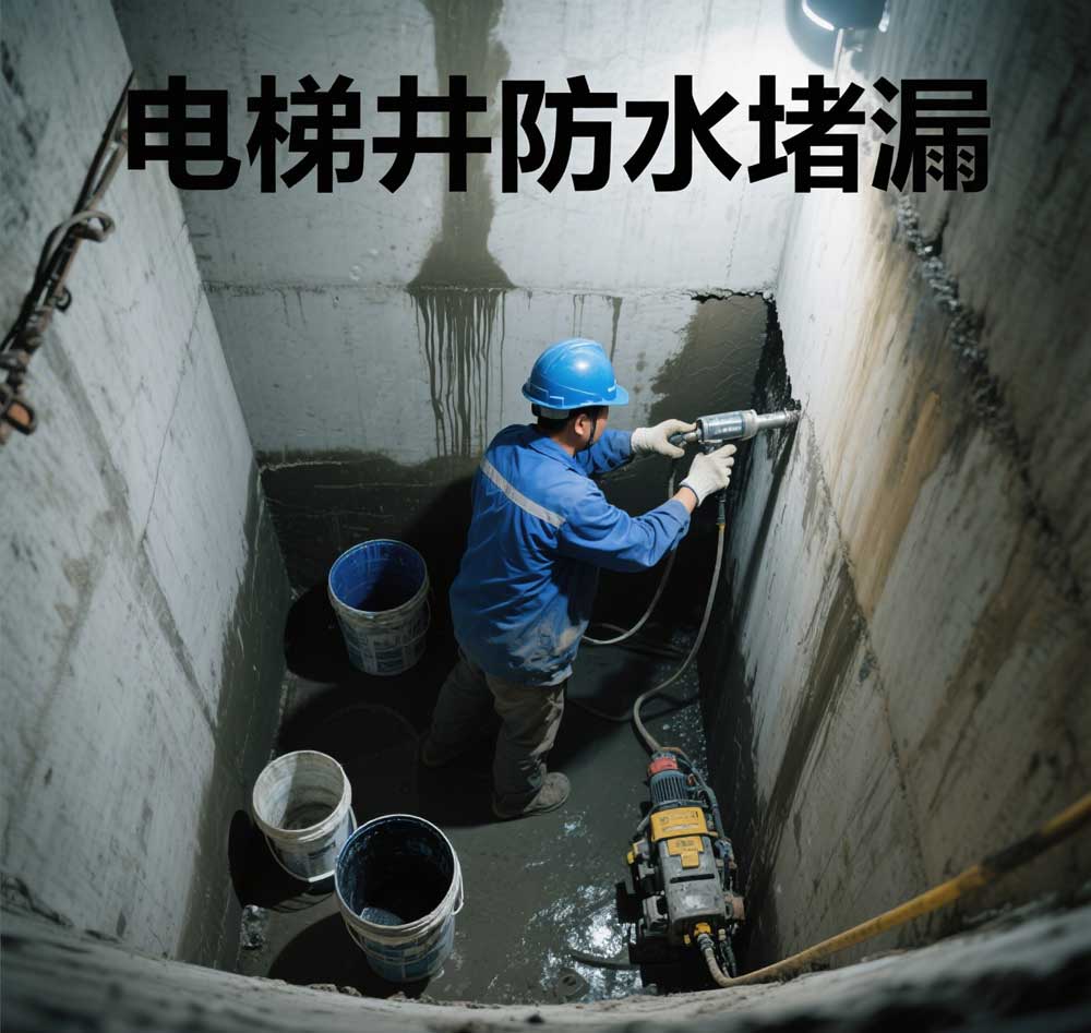 电梯井防水堵漏，安吉专业电梯井漏水维修公司